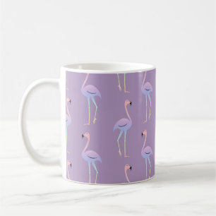 Flamingo farbiger Regenbogenvogel. Schöne nahtlos Kaffeetasse
