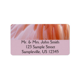 Flamingo Feathers in Pink-Schatten Adressaufkleber