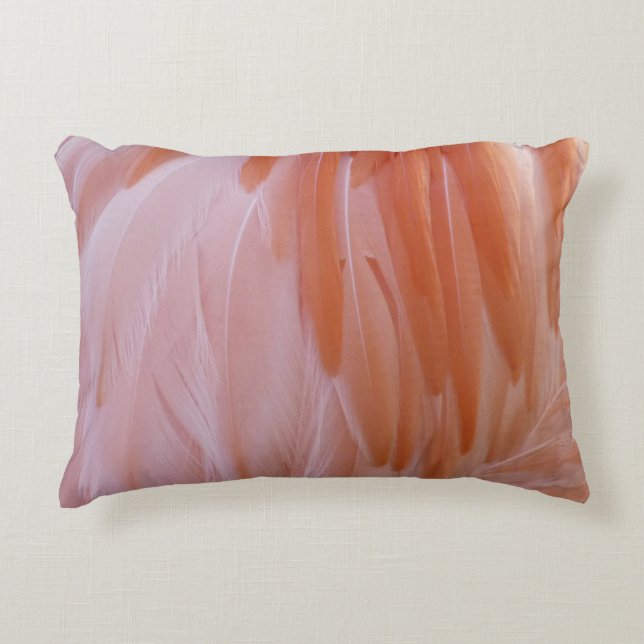 Flamingo Feathers in Pink-Schatten Dekokissen (Vorderseite)