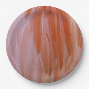 Flamingo Feathers in Pink-Schatten Pappteller