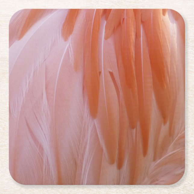 Flamingo Feathers in Pink-Schatten Rechteckiger Pappuntersetzer (Vorderseite)
