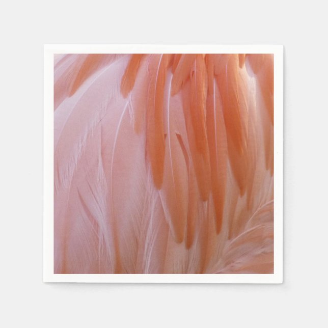 Flamingo Feathers in Pink-Schatten Serviette (Vorderseite)