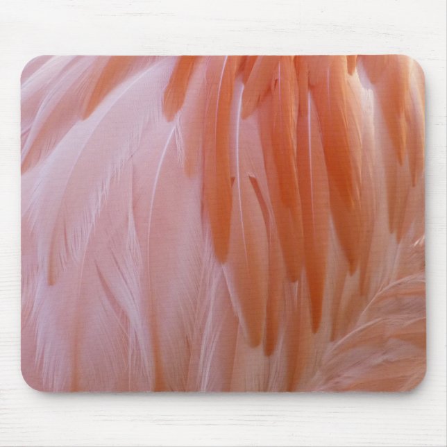 Flamingo Federn in Rosa-Tönen Mousepad (Vorne)