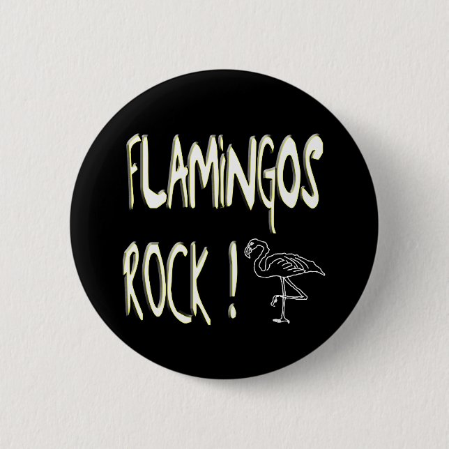 Flamingo-Felsen! Knopf Button (Vorderseite)