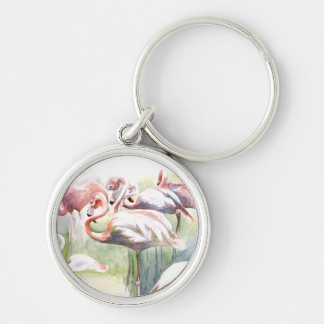 Flamingo Fiesta Schlüsselanhänger (Vorne)