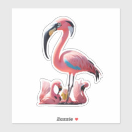 Flamingo Flair Dekorieren mit Stilklebern Aufkleber