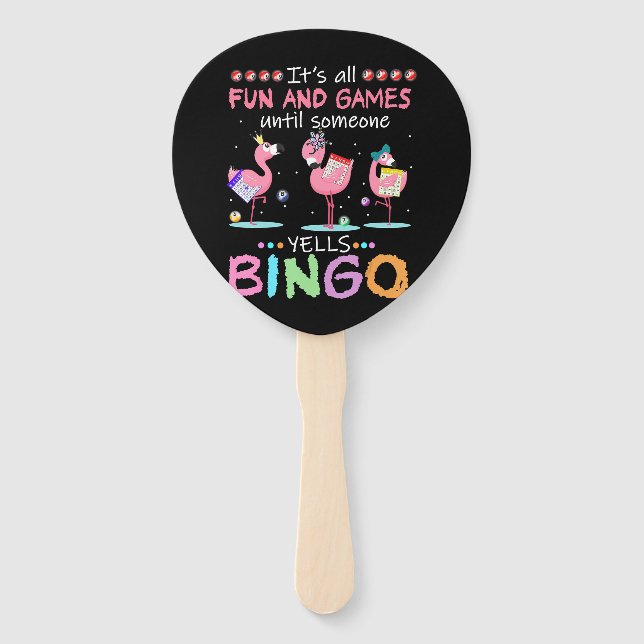 Flamingo | Flaming Bingo Funny Fächer (Vorderseite)