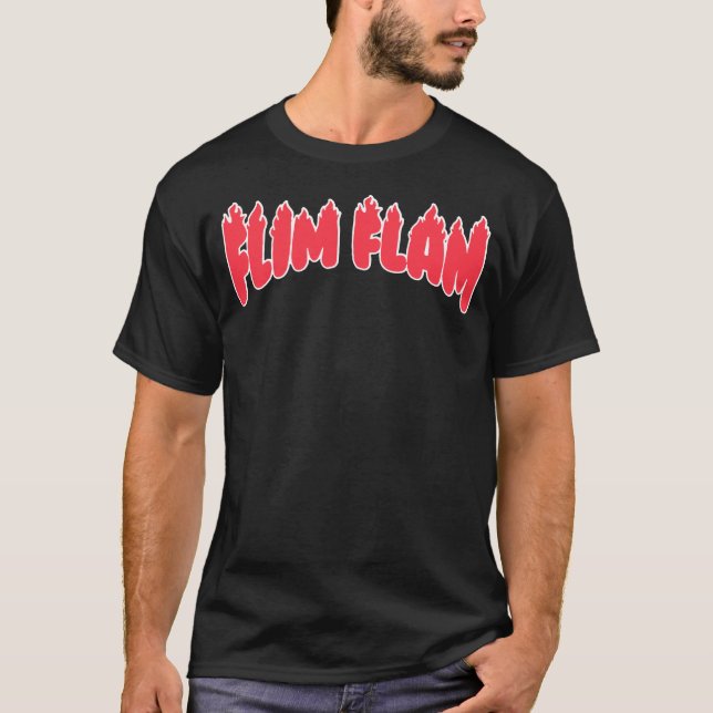 FLAMINGO - FLAMING TEXT - ROT T-Shirt (Vorderseite)