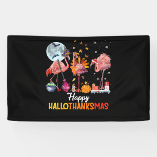 Flamingo Flamingo Erntedank Halloween Banner
