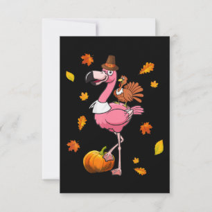 Flamingo   Flamingo Erntedank Halloween Dankeskarte