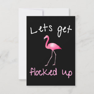 Flamingo Flamingo - Lass wird abgesichert RSVP Karte