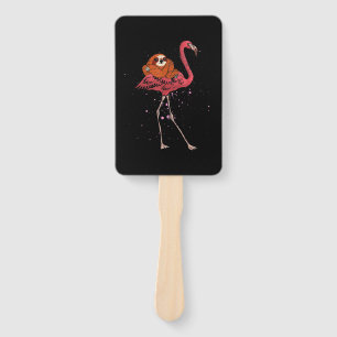Flamingo  Flamingo Riding Sloth Animal Lover Gesch Fächer