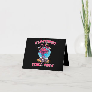Flamingo Flamingo Skull Crew Dankeskarte