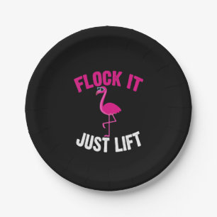 Flamingo Flamingo Weightlift Flock Pappteller