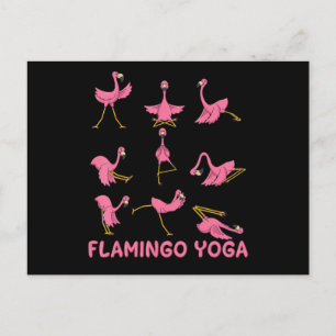 Flamingo Flamingo Yoga Pose Meditation Einladungspostkarte