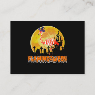 Flamingo Flamingoween   Funny Witch Halloween Begleitkarte