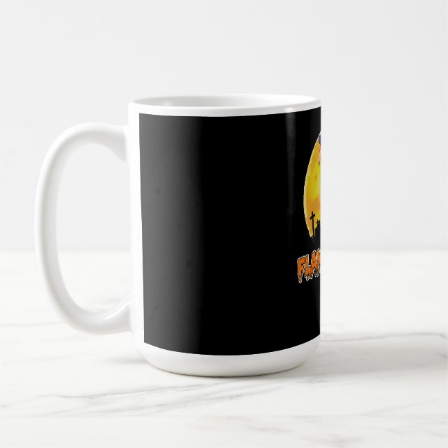 Flamingo Flamingoween | Funny Witch Halloween Kaffeetasse (Links)