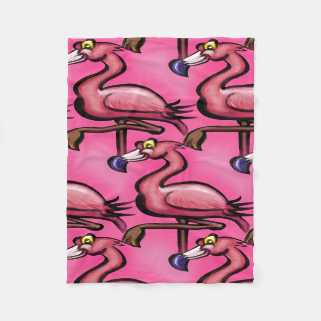 Flamingo Fleecedecke (Vorderseite)