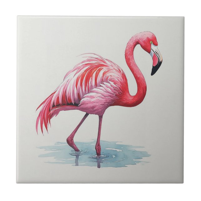 Flamingo Fliese (Vorderseite)
