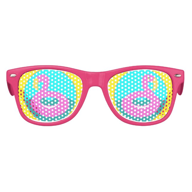 Flamingo Float Beach Lover Summer Pool Party Partybrille (Vorderseite)