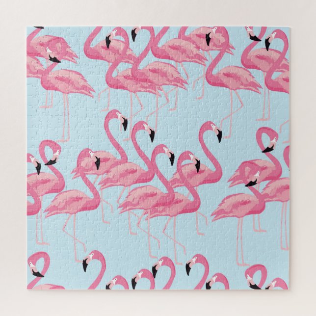 Flamingo Flock: Tropische Vintage Printwerbung (Vertikal)