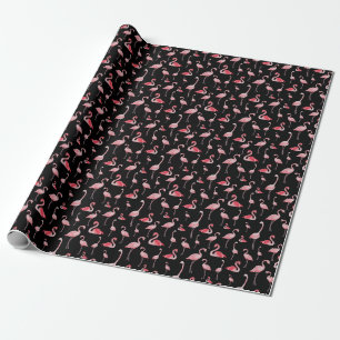 Flamingo Flock: Vintages Nahtloses Design Geschenkpapier