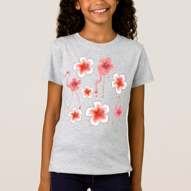 Flamingo Floral T-Shirt (Vorderseite)