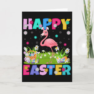 Flamingo Frohe Ostereier-Suche Hase Ohr Flamingo Karte
