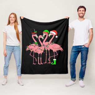 Flamingo Frohe Weihnachten Lustiges Flamingo-Fan-G Fleecedecke