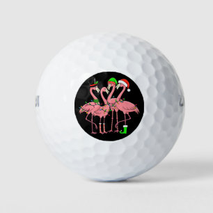 Flamingo Frohe Weihnachten Lustiges Flamingo-Fan-G Golfball