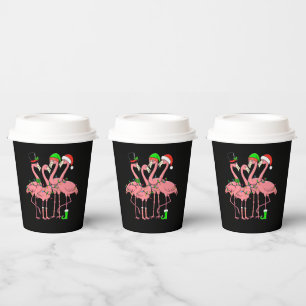 Flamingo Frohe Weihnachten Lustiges Flamingo-Fan-G Pappbecher