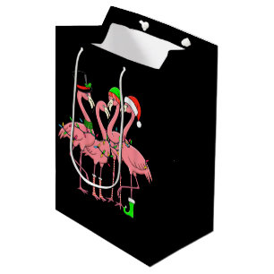 Flamingo Frohe Weihnachten Lustiges Flamingo Liebh Mittlere Geschenktüte