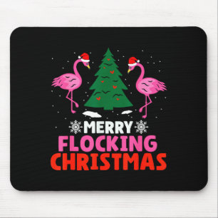Flamingo Frohe Weihnachtsfeier Lustiges Xmas Männe Mousepad