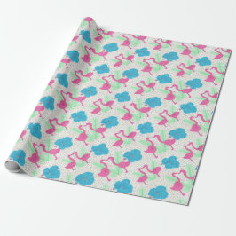Flamingo Fun tropisches Muster Geschenkpapier