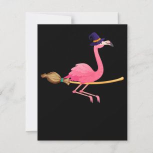 Flamingo Funny Flamingo Hexeny Halloween Einladung