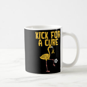 Flamingo Fußballkick für eine Heilung von Kinderkr Kaffeetasse