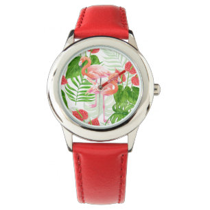 Flamingo Garden Armbanduhr