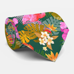 Flamingo Garden Dark Green Krawatte