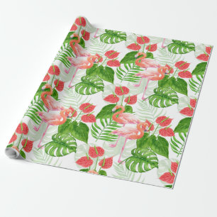 Flamingo garden geschenkpapier