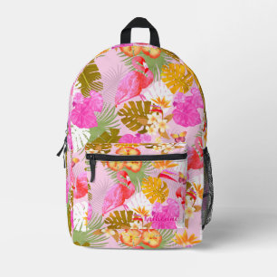 Flamingo Garden Pink Bedruckter Rucksack