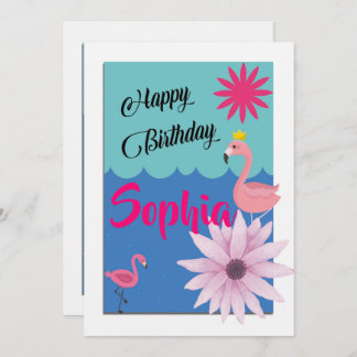 Flamingo-Geburtstag Einladung