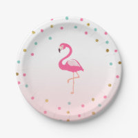 Flamingo-Geburtstags-Papier-Teller tropisches Luau