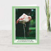 Flamingo Geburtstagskarte