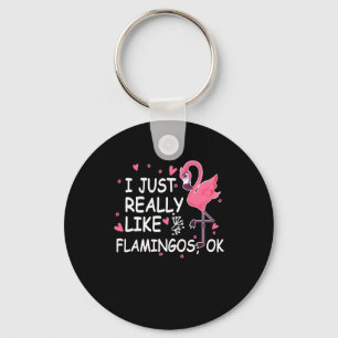 Flamingo-Geschenk  Ich mag Flamingo OK Schlüsselanhänger