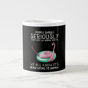 Flamingo-Geschenk Menschen sollten ernsthaft Flam Jumbo-Tasse