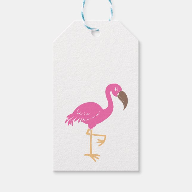 Flamingo Geschenkanhänger (Vorderseite)