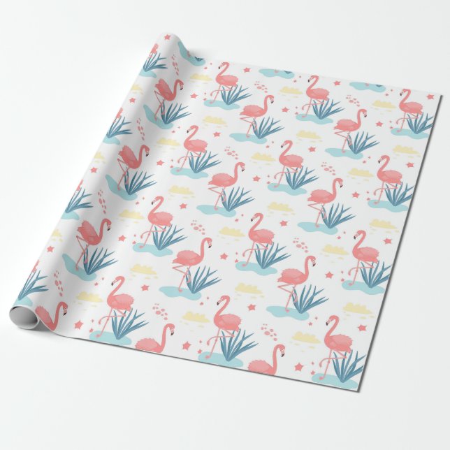 Flamingo Geschenkpapier (Ungerollt)