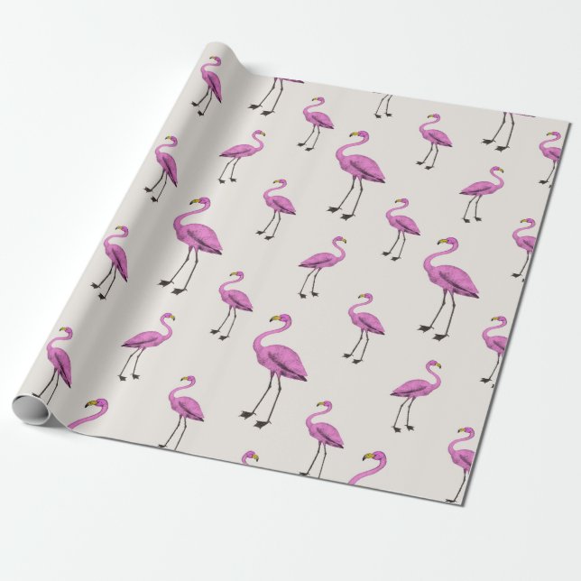 Flamingo Geschenkpapier (Ungerollt)