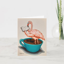 Flamingo Get Well card Karte