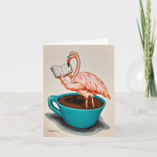 Flamingo Get Well card Karte